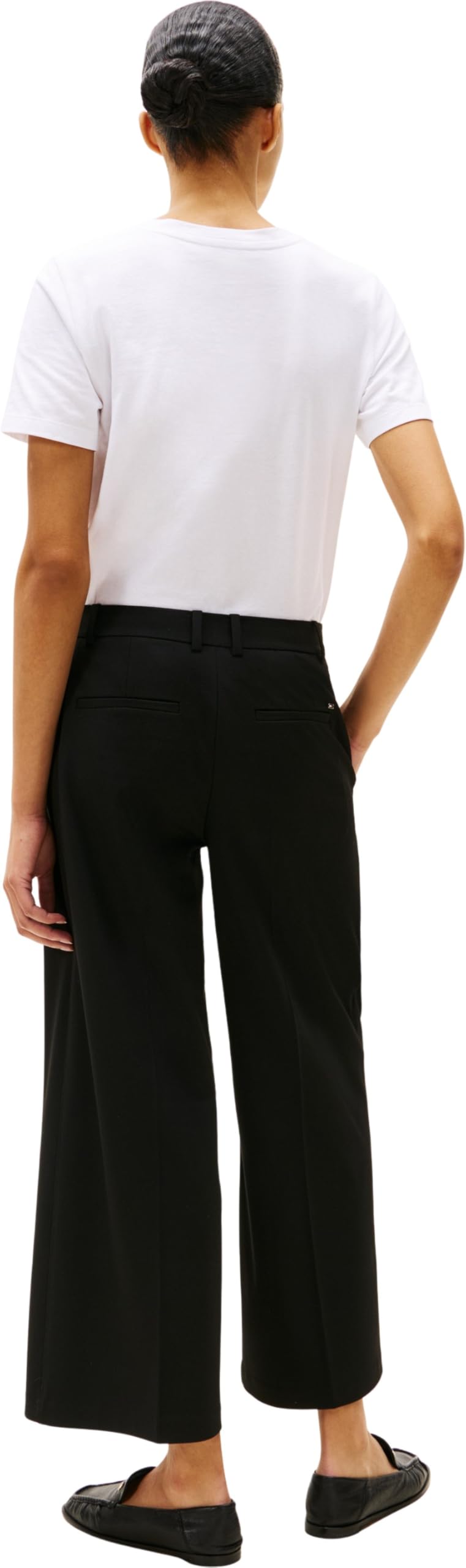 Tommy Hilfiger Lw Bi-stretch Wide Leg Crop Pant Ww0ww45463 - LW BI-STRETCH Spodnie z szerokimi nogawkami WW0WW45463 Kobiety