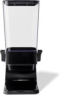 Cereal Dispenser Countertop, 5L Kitchen Organization Cereal Containers Storage, Desktop Candy Dispenser Plastic Cereal Dispenser, Snack Containers Can Hold Granola, Dry Food, Grain (Black, 1Pc)