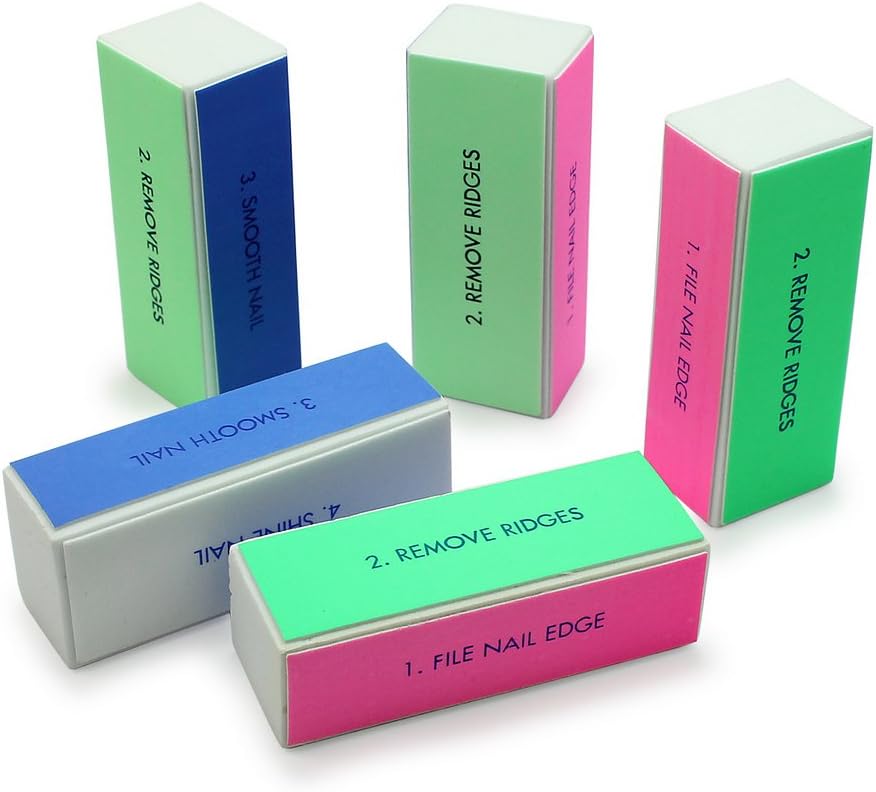 Refaxi Fashion 5x Nail Art 4 Ways Shiner Buffer Buffing Sanding Block Manicure File New