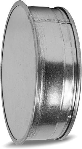 Miniatura 4 de Tapa en T de acero galvanizado de 8 pulgadas - Cubierta de ventilación redonda - Tapa de extremo de conducto de secadora - Tapón de metal - Cubierta