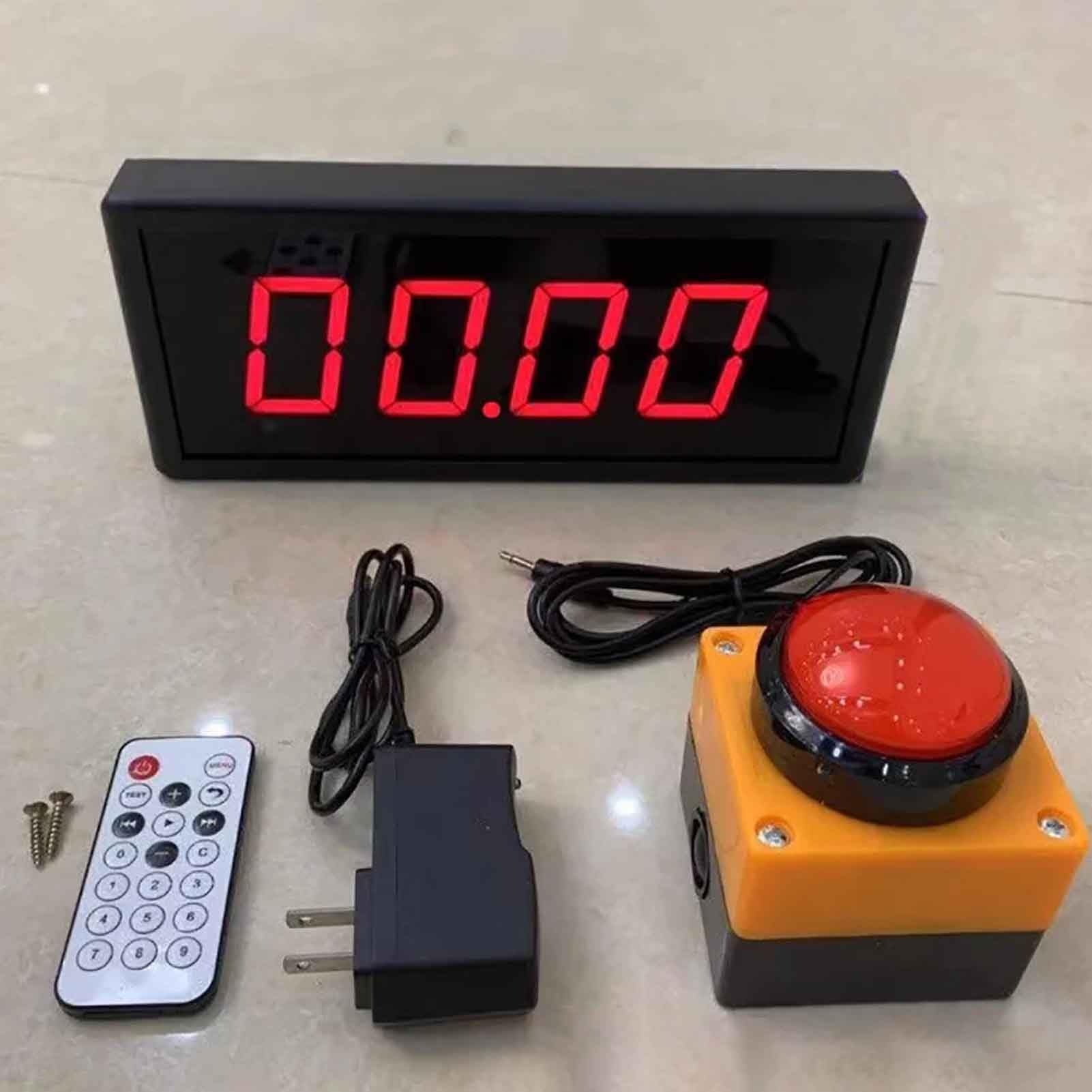 Toplionace Timer da Competizione con Display Digitale, Conto Alla Rovescia, Cronometro, 2,3 Pollici, 4 Cifre, Attrezzatura per Allenamento Vocale + Telecomando