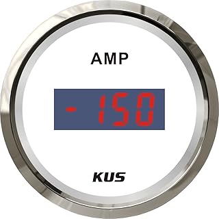 KUS DN52mm White Digital Ampere Gauge AMP Meter Amperemeter 150A PN: KY26103 (White)