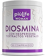 Diosmin Hesperidine 1000mg 90 Tablets PiùLife, With Centella Asiatica, Horse Chestnut And Red Vine Circulacion, For Swollen Legs, Tired Legs Circulation, Varicose Veins