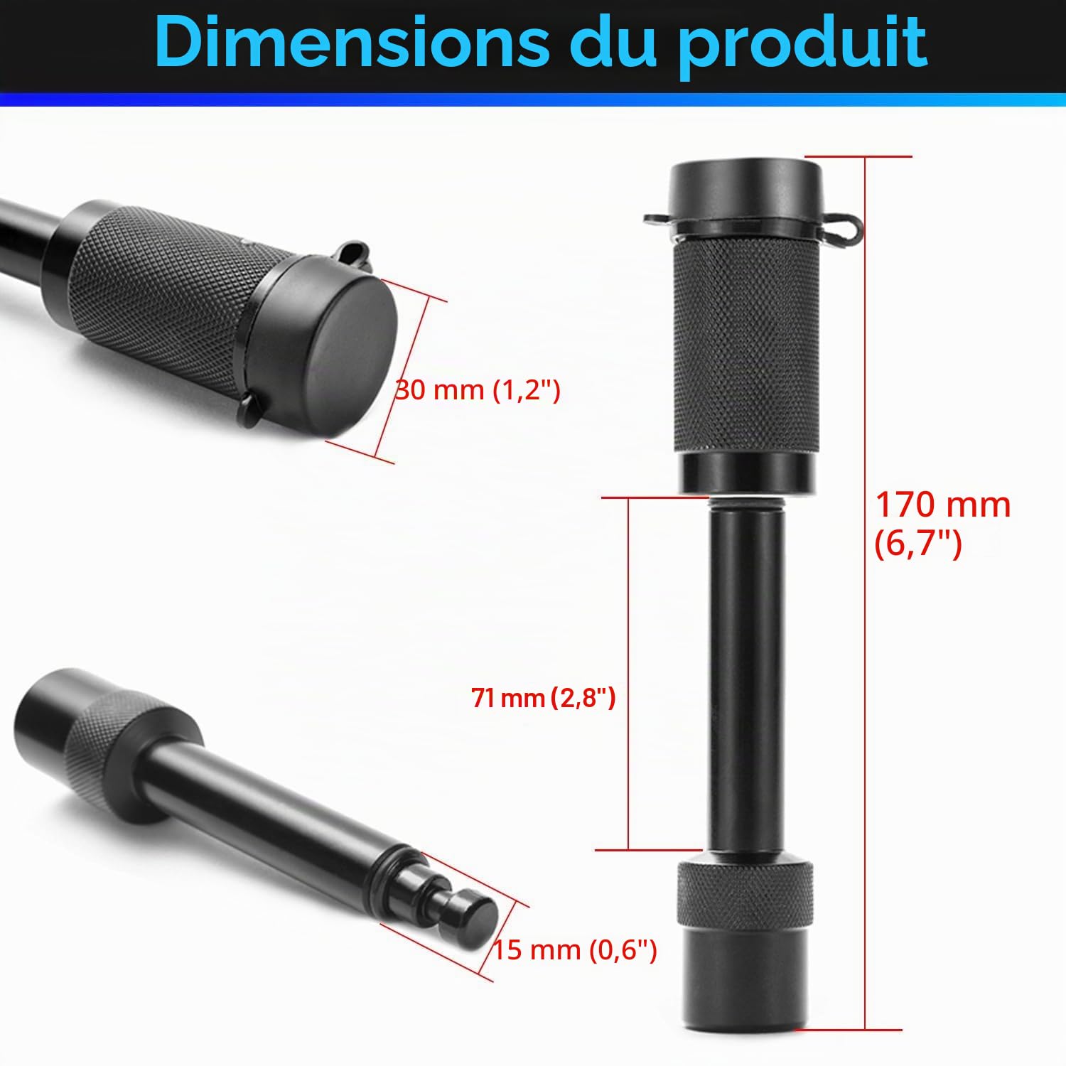 Antivol d’attelage de remorque 5/8", Verrou d'attelage Remorque en Aluminium Robuste avec 2 clés, pour Camion, Voiture, Bateau et remorque | antivol attelage remorque, sécurité caravane for camping-cars caravanes, protection vol remorque, voyage camping