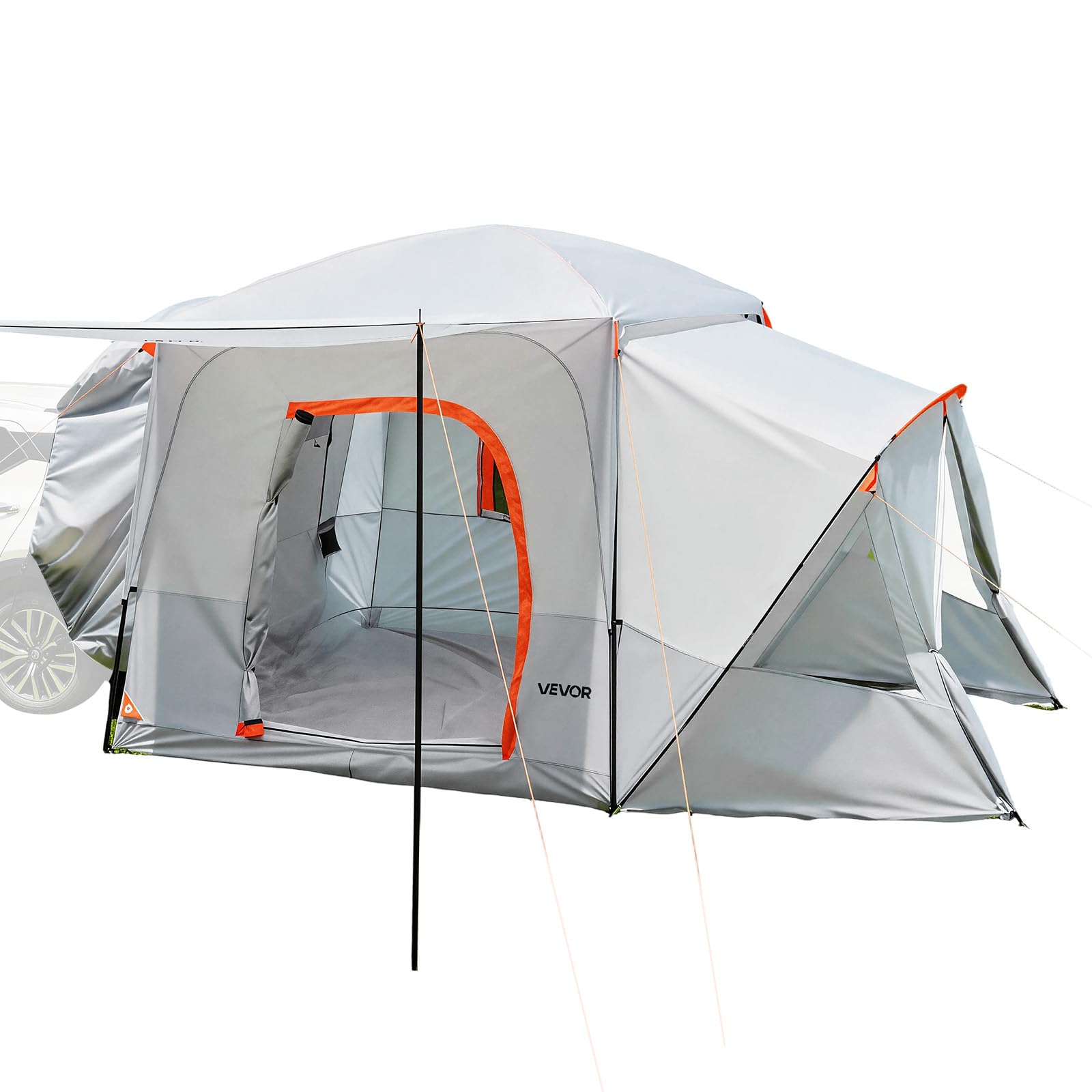 VEVOR Heckklappenzelt Autozelt für 5-9 Personen 3964 x 3050 x 2330 mm, Wasserdichtes (PU2000 mm) Campingzelt mit Belüftungsfenstern, SUV-Heckzelt für Camping Wandern Outdoor-Aktivitäten