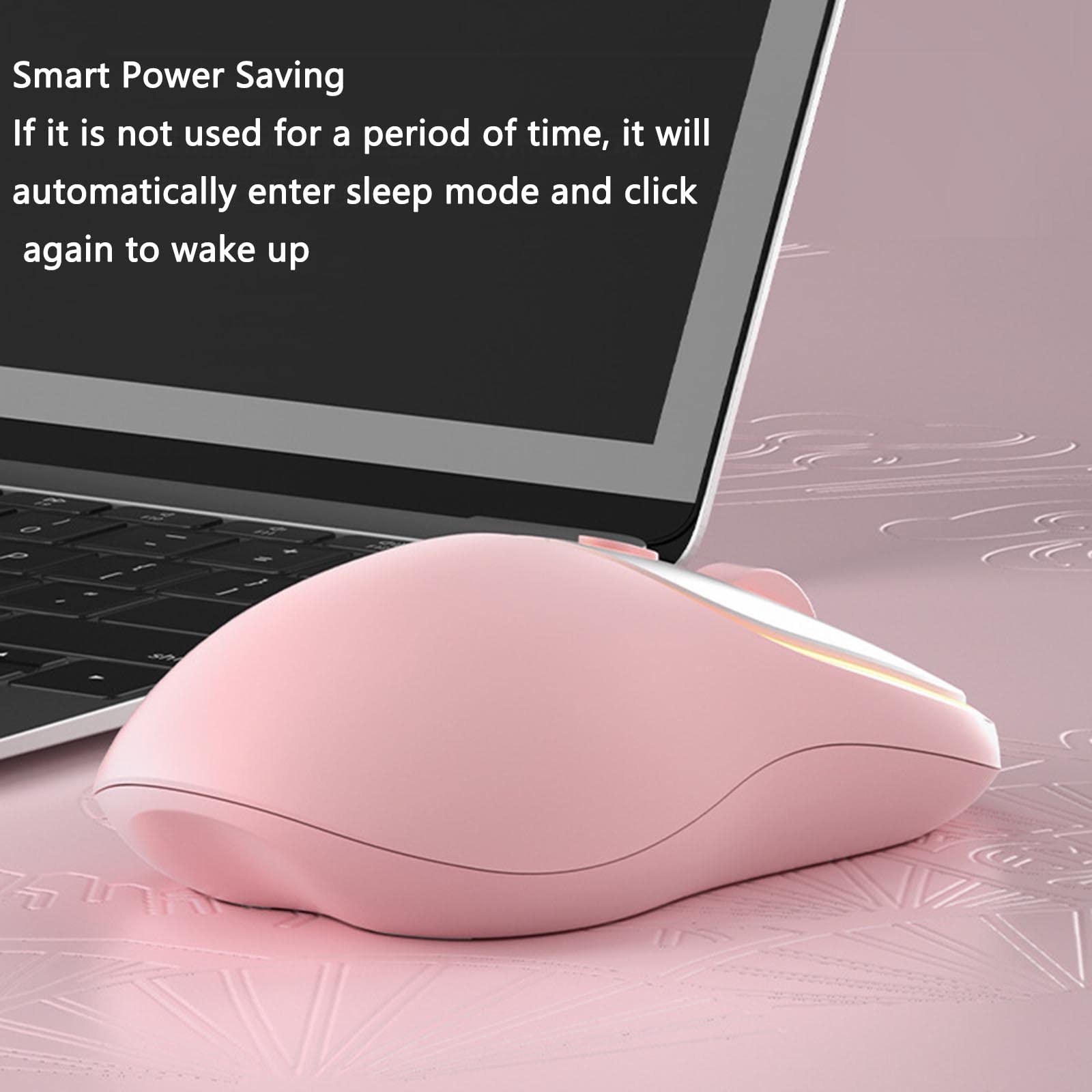 Mysz Mysz bezprzewodowa Mysz komputerowa do laptopa Mysz USB do gier Bluetooth Ergonomiczna mysz Urządzenie wskazujące Fotoelektryczny typ c z możliwością ładowania 2,4 GHz(Green)