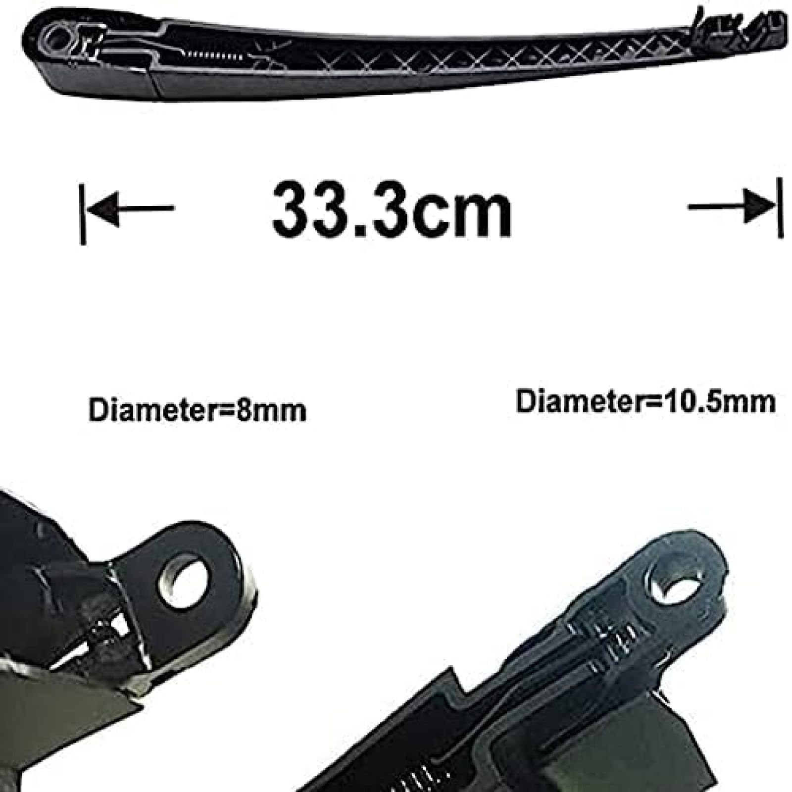 LMMPP Balai Essuie-Glace Arrière + Bras Pour Renault Congo Pour Renault Kangoo (2001-2006