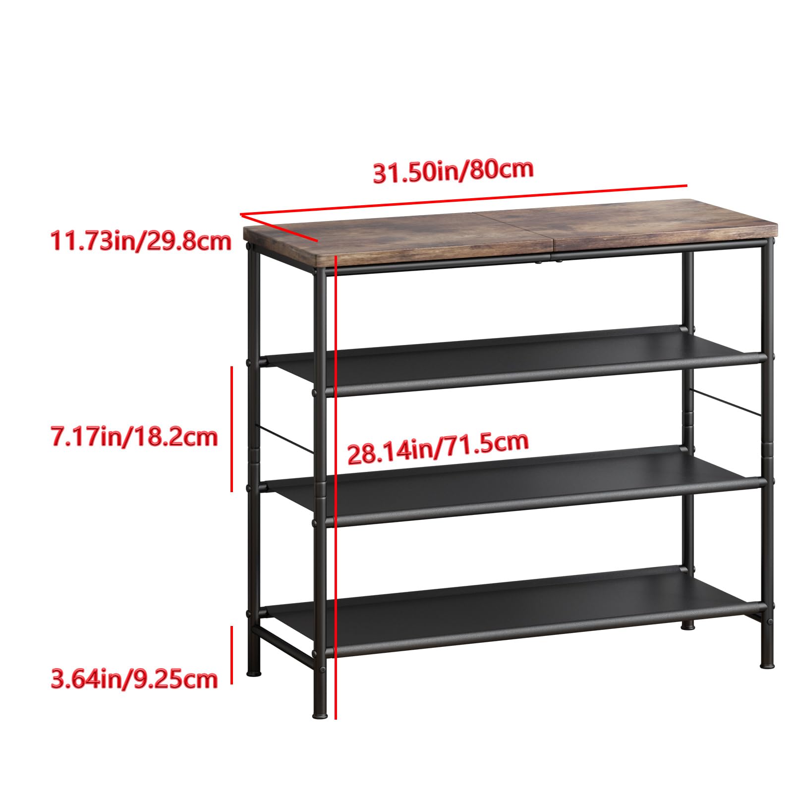 Scarpiera Stretta Yamazaki Home – 4 Ripiani Inclinati, Acciaio Nero, 53x17,5x80 Cm, Design Giapponese Salvaspazio