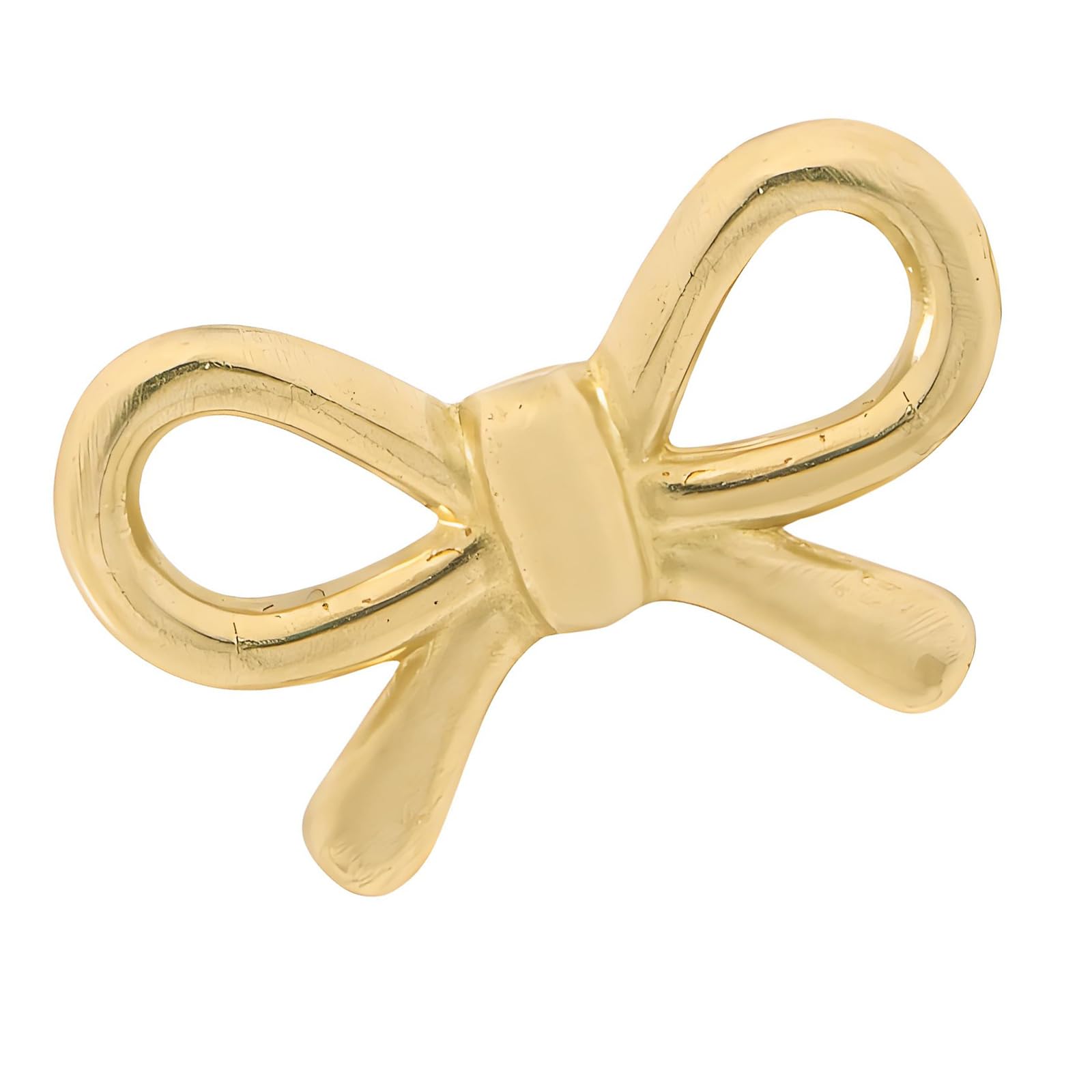 Msioytog Modern Brass Cabinet Knob Drawer Pulls Bowknot Shape Furniture Decorative Handle for Kitchen Cupboard Wardrobe Brass Cabinet Pull and Knob