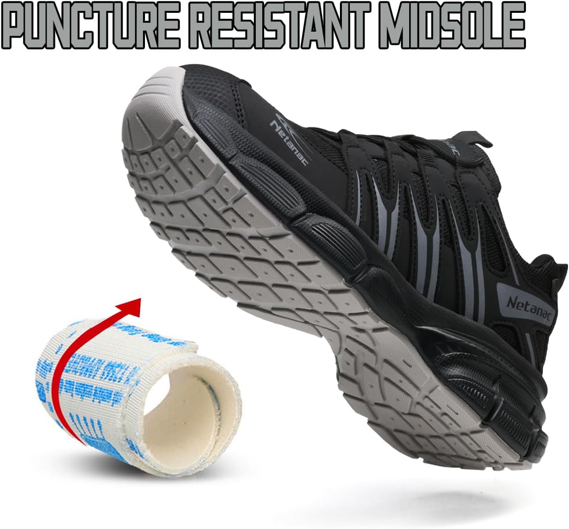 Men's Women's Steel Toe Shoes, Breathable Safety Work Shoes, Puncture Resistant, Comfort Durable Soft Sole, Industrial Construction Sneakers - Image 5