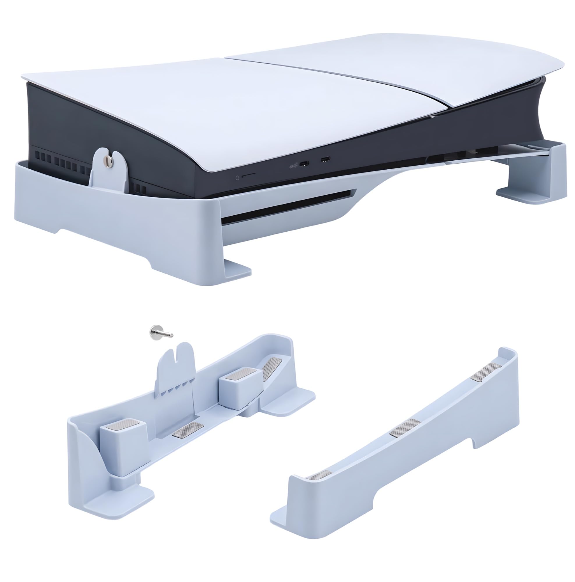 24x7 eMall PS5 Stand for - Slim and Pro Consoles Gaming Base Screw in Mount for Horizontal Standing of The Device Stable and Firm Grip-image-38