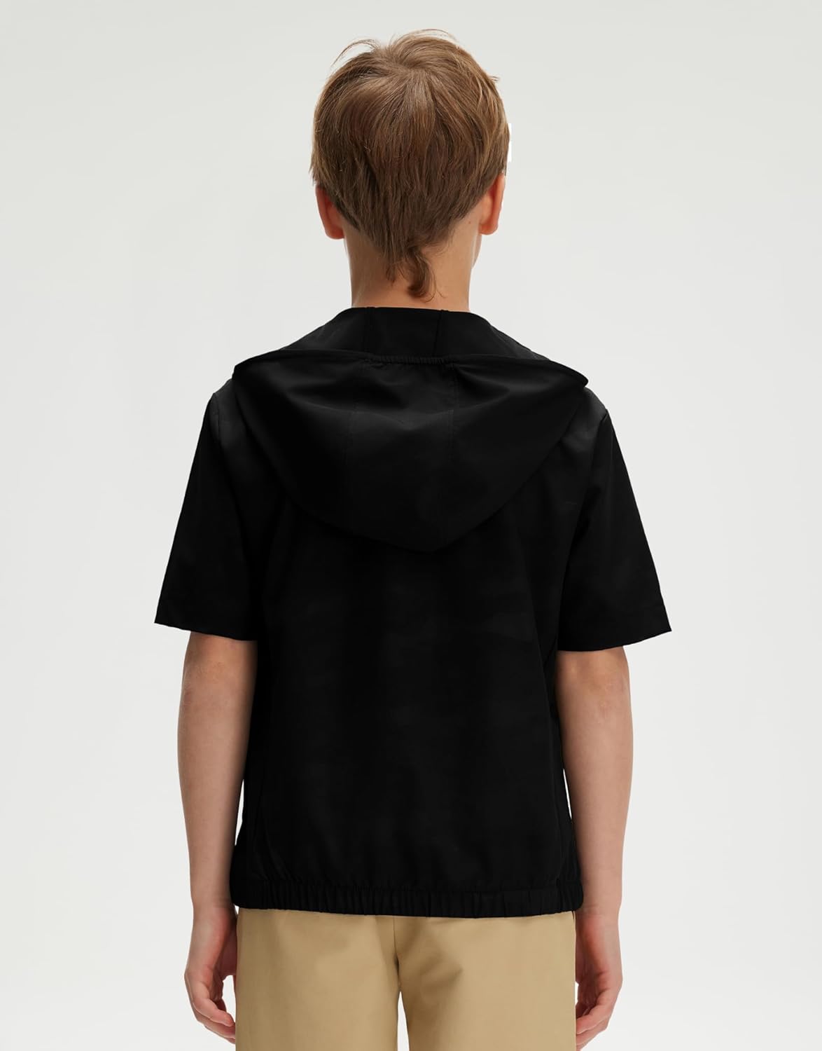 M MAELREG Boys Short Sleeve Hoodie 1/4 Zip Lightweight Quick Dry Camo Athletic Pullover with Pockets for Teen
