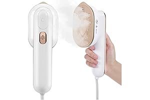 Portable Steamer for Clothes, Travel Steam Iron with Large Heat-Generated Panel, Dry...