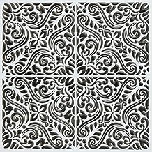 Wall Pops WallPops WPBS4647 Embossed Peel and Stick Backsplash Tiles, Black