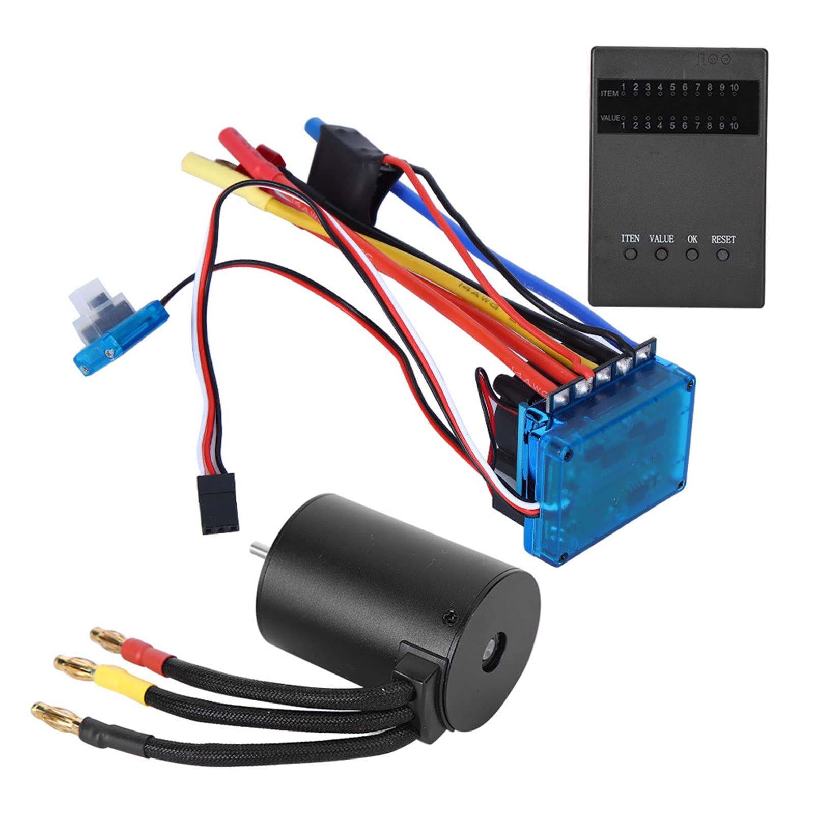 3650 3100KV Set di schede programma ESC Bless Motor, parte di ricambio per auto RC 1/10, prestazioni 45A 60A 80A 120A Bless ESC con 50000, y l per aggiornamento auto RC (60A)