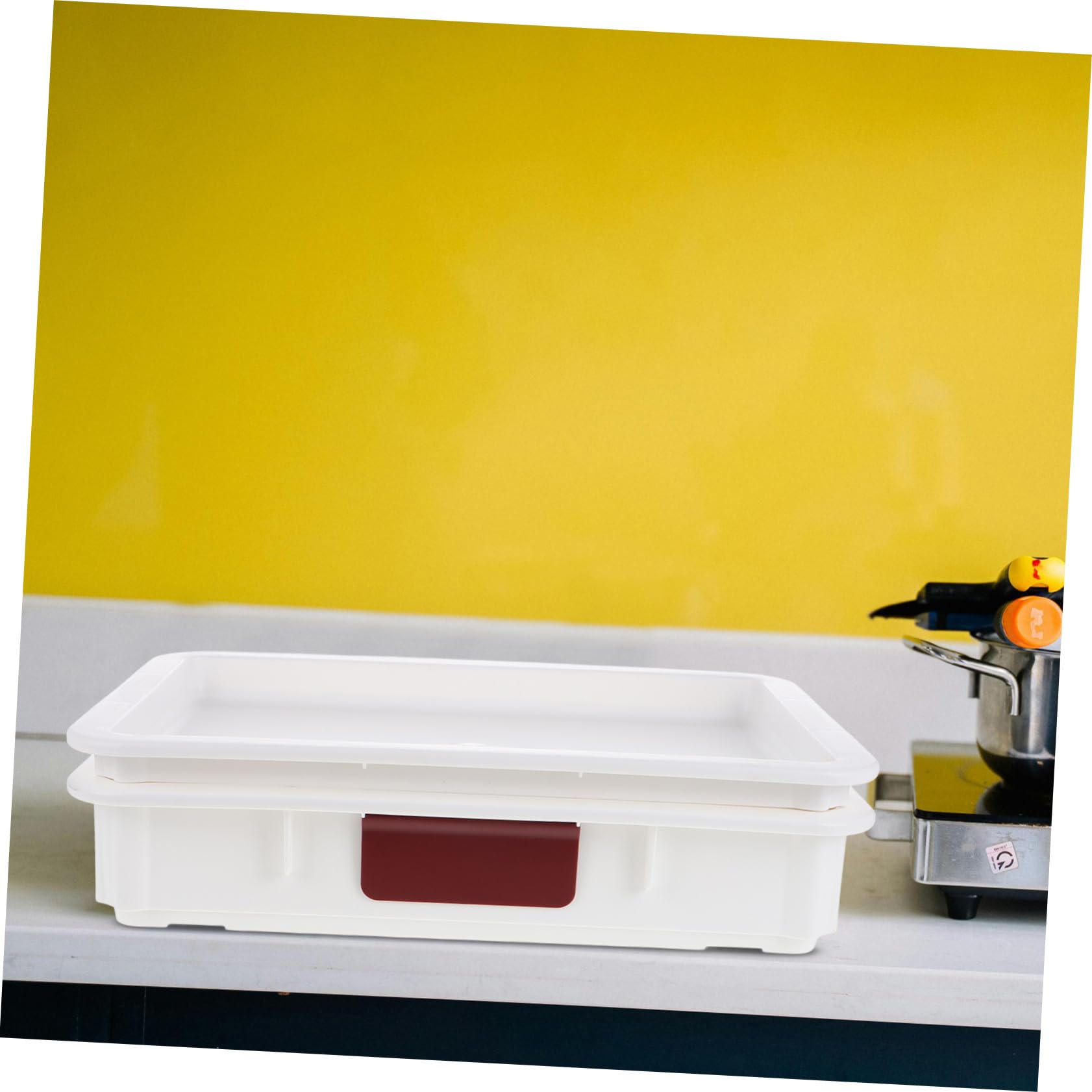 Zerodeko Caja Para Almacenar Masa De Pizza Apilable Con Tapa Contenedor De Masa De Pan Para Fermentación Para Refrigerador y Cocina