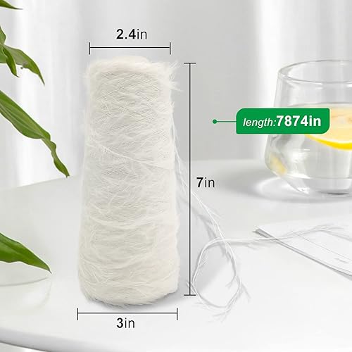 Miniatura 5 de 1 pieza de hilo que brilla en la oscuridad, suministros de costura, (220yd 656.2 ft) para ganchillo para manualidades, manualidades, costura,