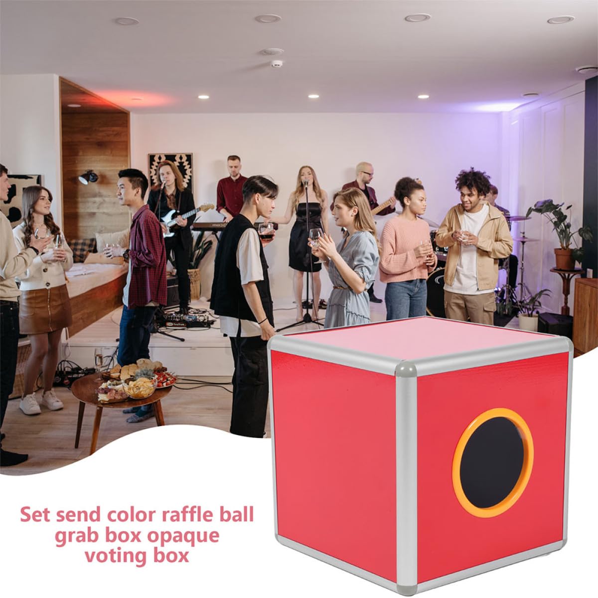 CANIGHT Multifunktionale Quadratische Losbox Rote Undurchsichtige Abstimmungs und Spendenbox für Partys und Firmenfeiern Sammelbox für Tickets, Gebete und Karten Robuste Spielkiste