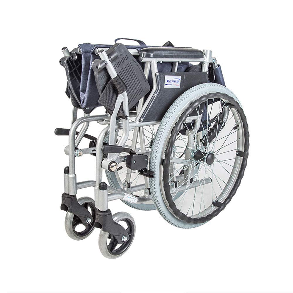MU Le Sedie a Rotelle, Sedia a Rotelle Pieghevole in Alluminio Leggero e Multifunzione Anziani Disabili Scooter
