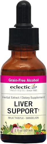 Soporte hepático ecléctico O, rojo, 2 onzas líquidas