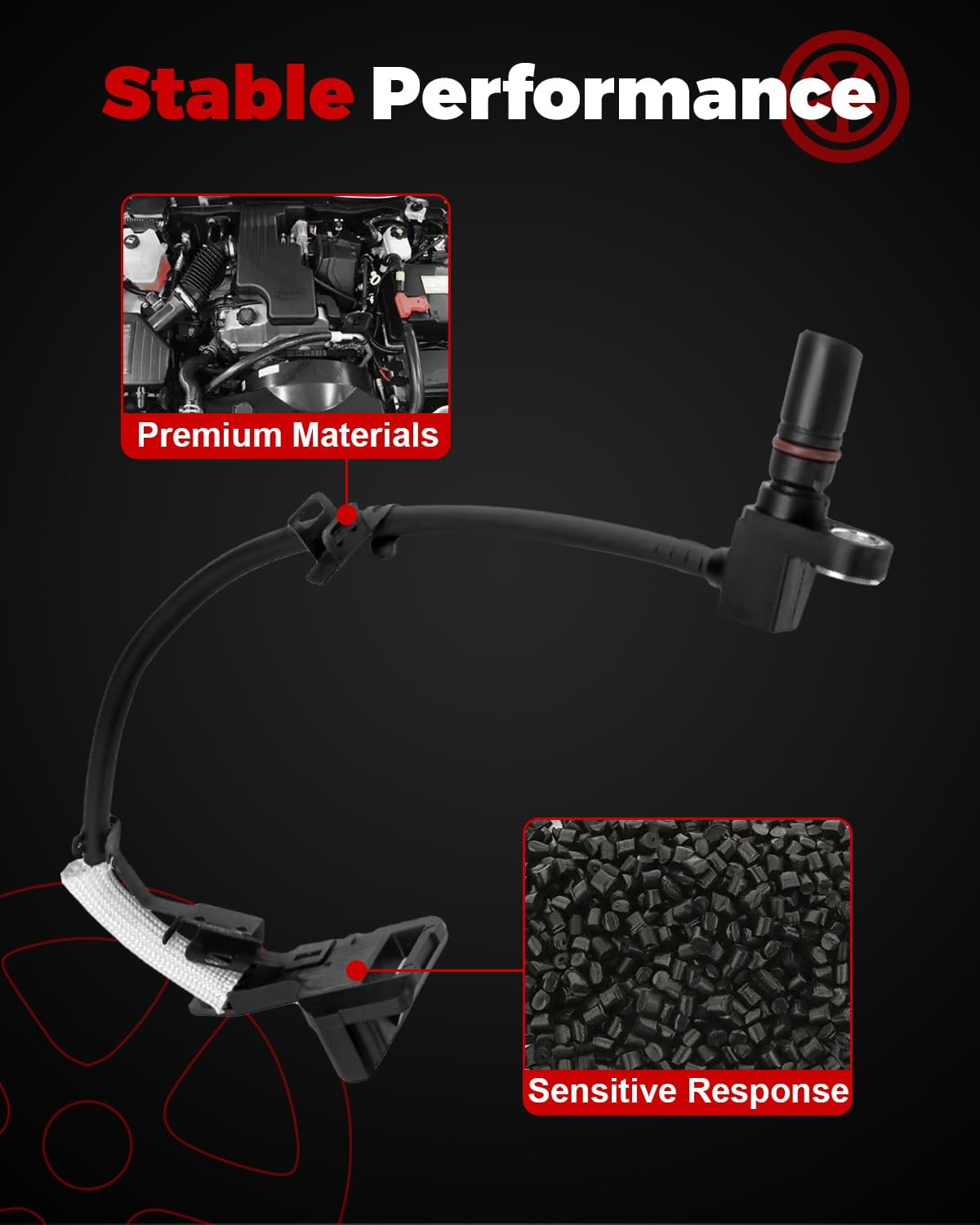 Automatic Transmission Input Speed Sensor 4L60E 4L65E 4L70E Compatible with 2007-2013 Silverado 1500 Yukon Sierra 1500 H3 Replaces 24244544