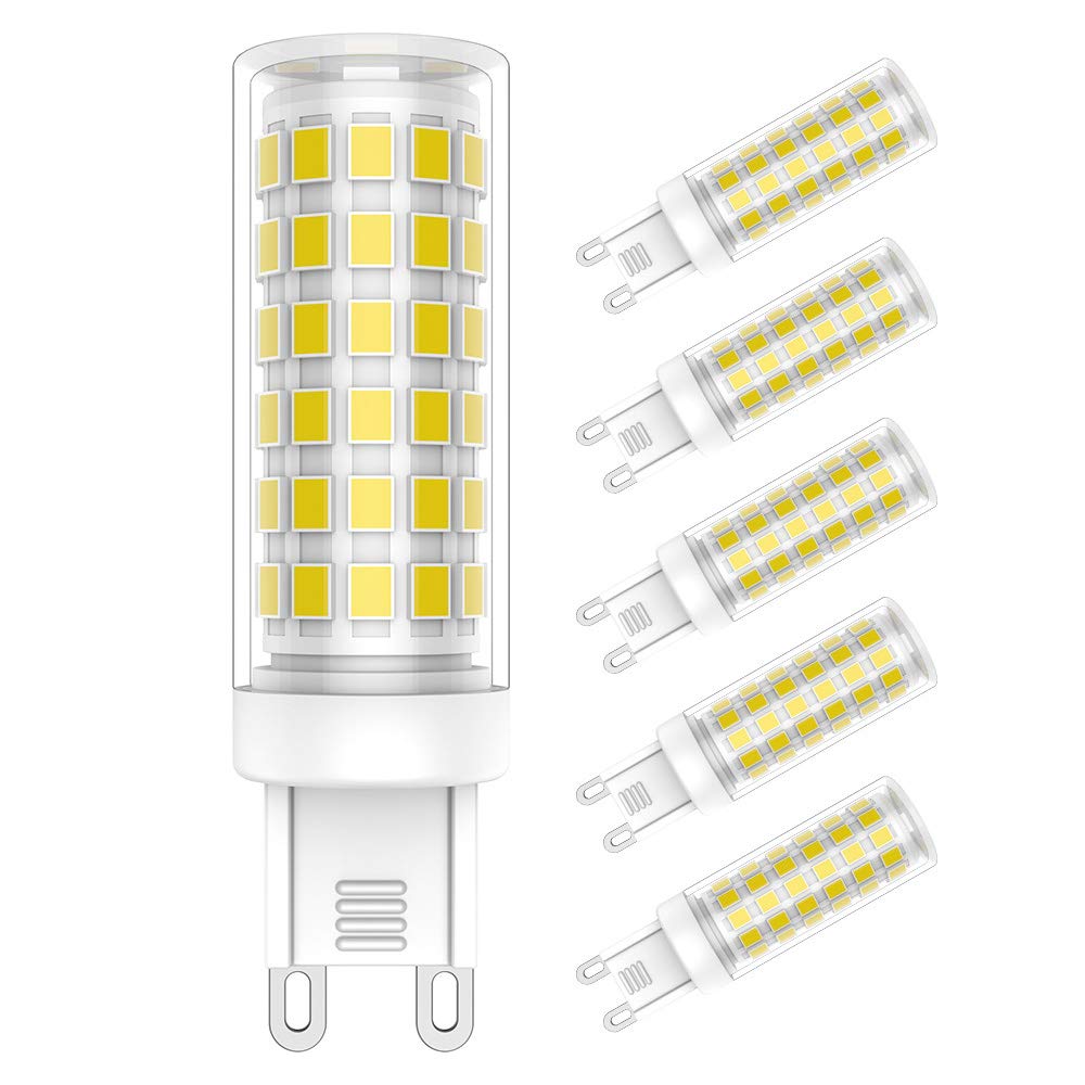 Lampadine a LED Confezione da 5 lampadine LED G9 Base 9W 700LM Bianco Freddo 6000K Sostituisci 70W Incandescente Angolo del Fascio di 360 Gradi Non dimmerabile
