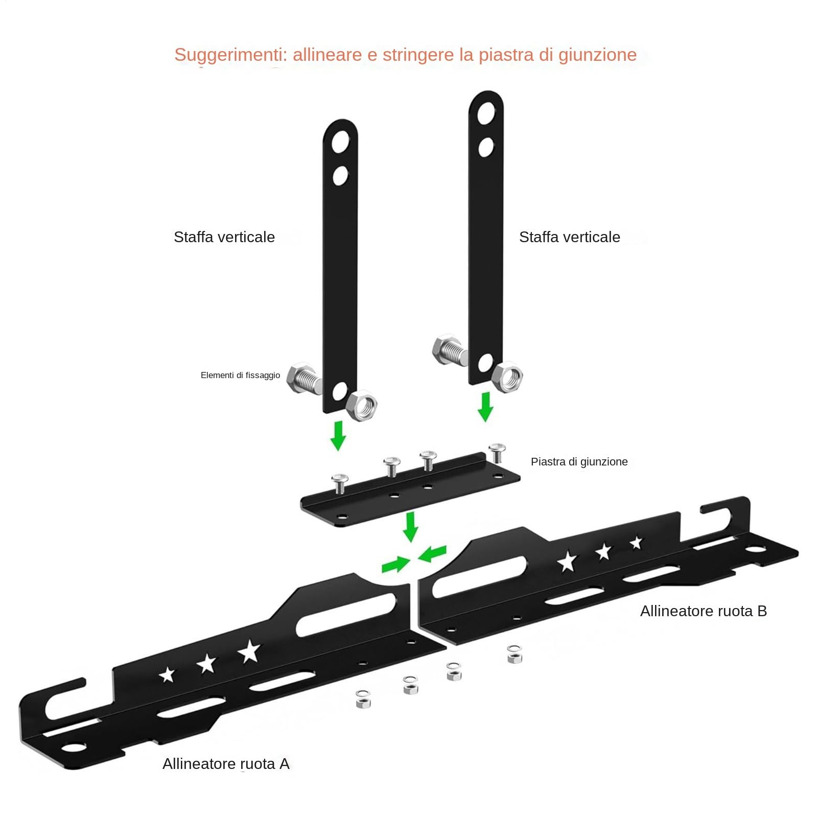 Kit Allineamento Ruote Auto | Strumento di Lettura Toe Auto | Dispositivo Allineamento Ruote con 2 Misura per Manutenzione Garage Casa Officina | Per Autoveicoli Camion Motocicli Rimorchio Offici