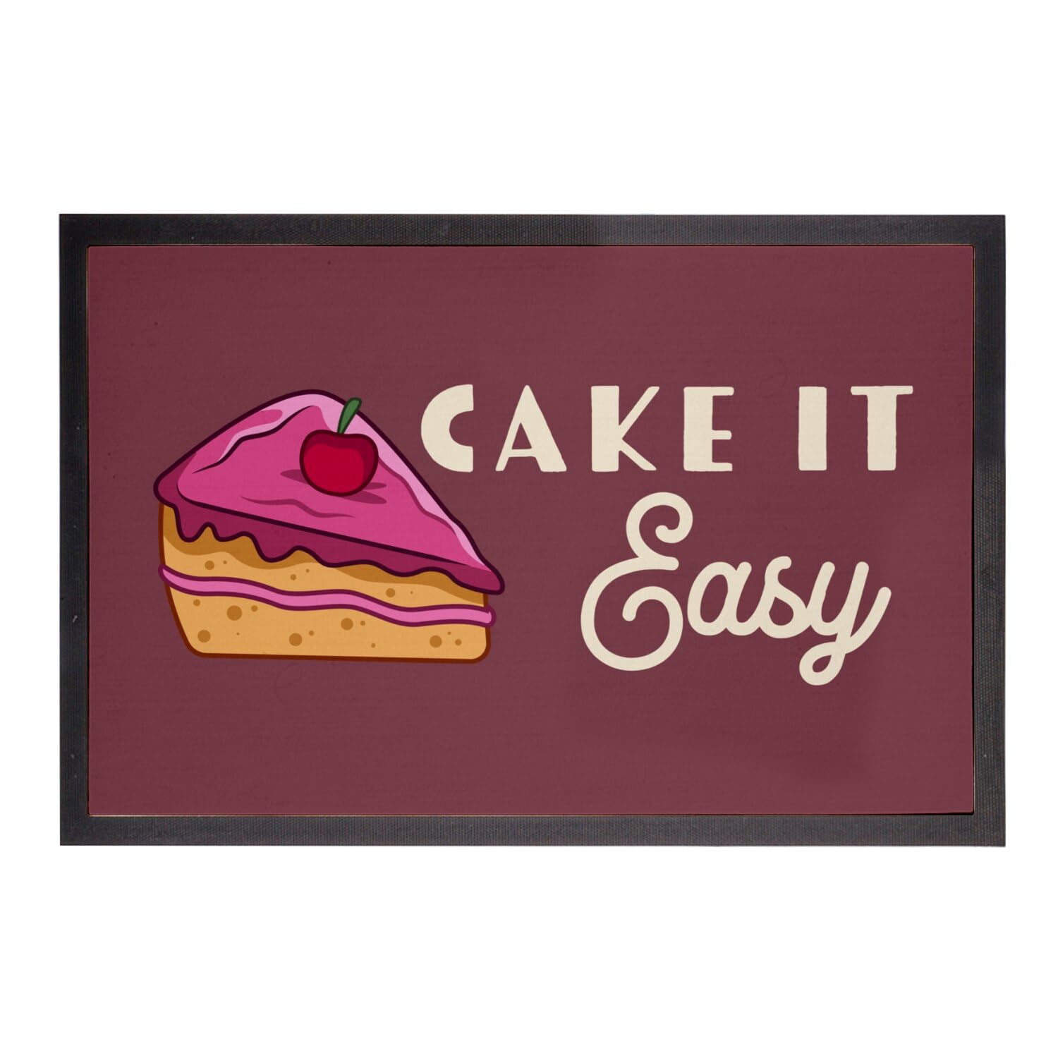 Paillasson rouge Cake it Easy paillasson dessert original en taille 60x40