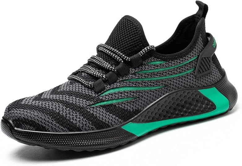 Werkschoenen Heren Dames Veiligheidsschoenen met Stalen Neus Lichtgewicht Comfortabele Ademende Beschermende Schoenen Veiligheidssneaker Oranje 47