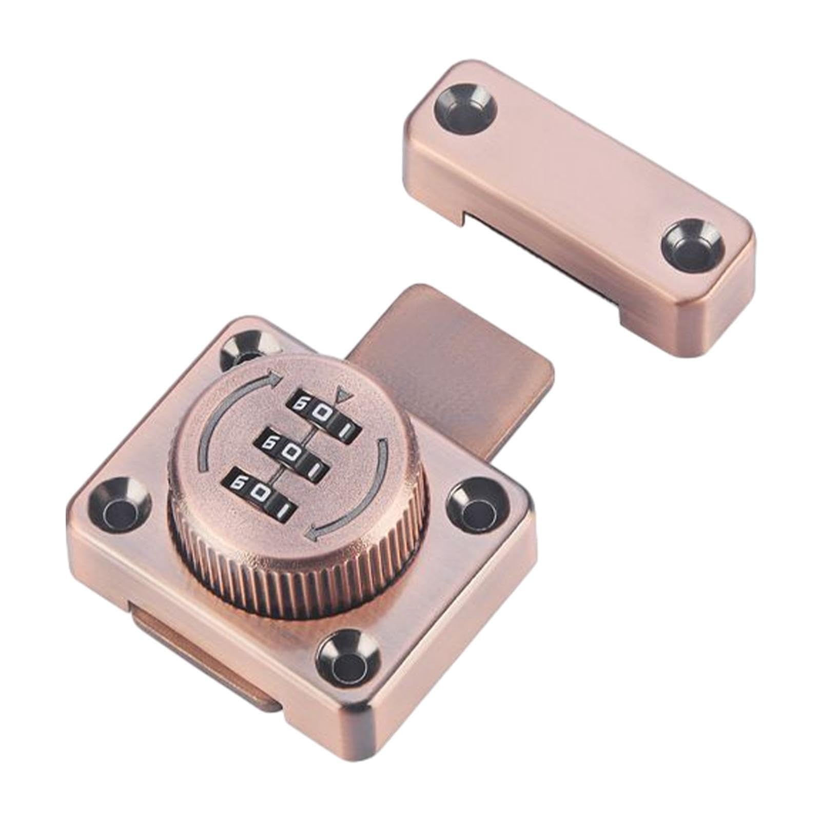 Pixzcsa Pink 3 Digit Combination Locking File Cabinet Lock Smooth Dialing For Security Access File Cabinet Door Locks With Combination Keyless Lightweight, 5.2X4.2cm