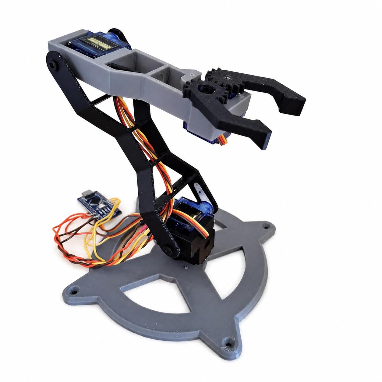 Mini Servo Robotic Arm, 3D Printed DIY Project, Arduino Compatible, for Makers and Hobbyists, Servo and Electronics Not Included-picture-15