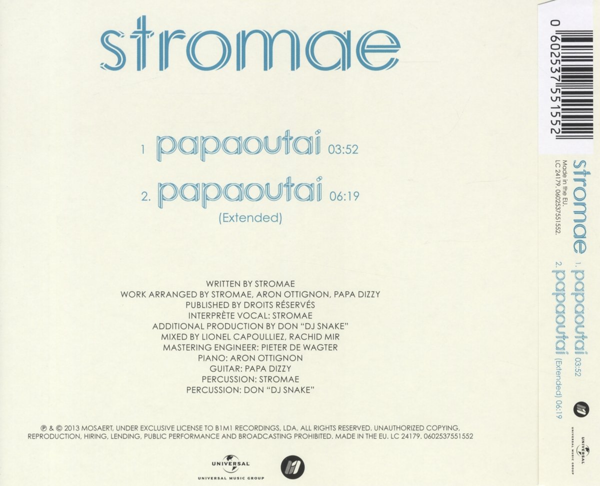 Papaoutai (2-Track)
