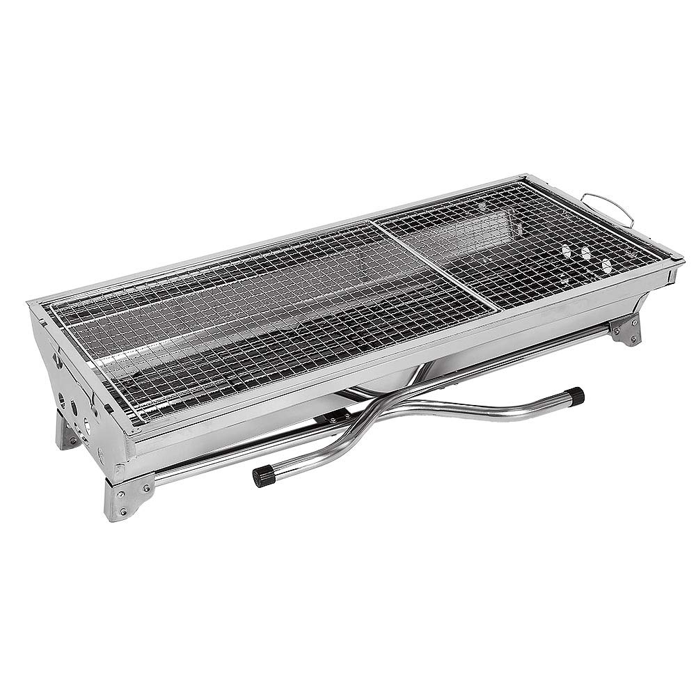 Barbecue a carbone, carrello griglia, Barbecue a Carbone Portatile,Barbecue Grill Pieghevole in Acciaio Inossidabile,carrello per barbecue, griglia XL a carbone (73 * 33.5 * 70cm)
