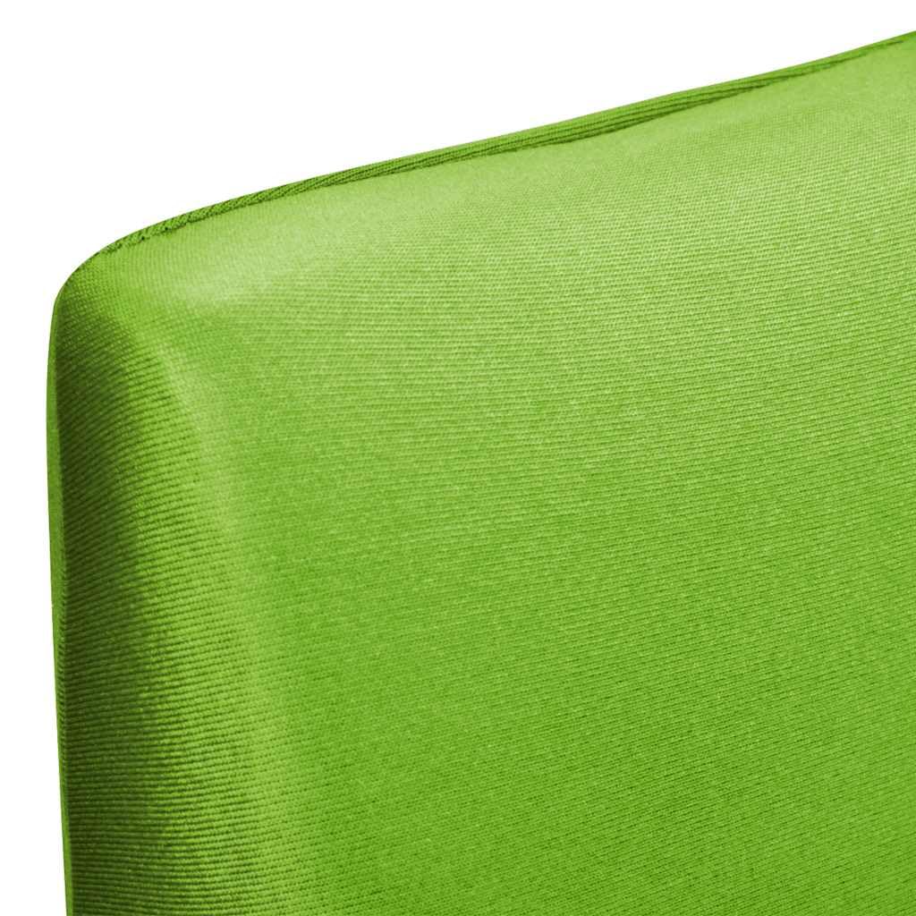 Juego de 6 fundas elásticas para silla de poliéster con elastano, elásticas, color verde, aptas para comedor, jardín, terraza, balcón, ocasiones formales, lavables y elásticas