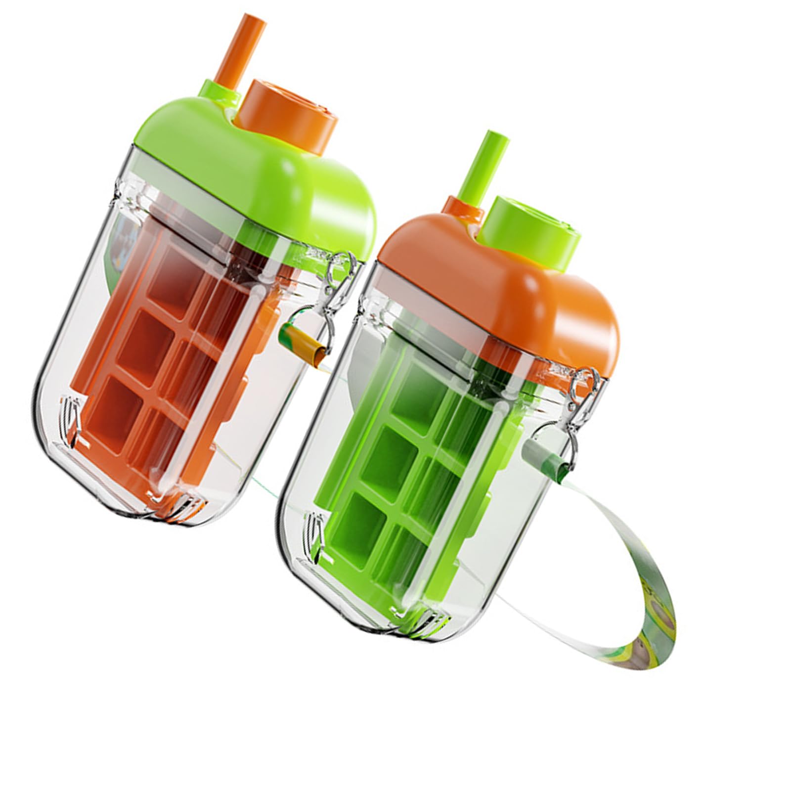 Bbajszx Block Bottle with Rotating Ice Release Function for Camping Biking Household Water Cup