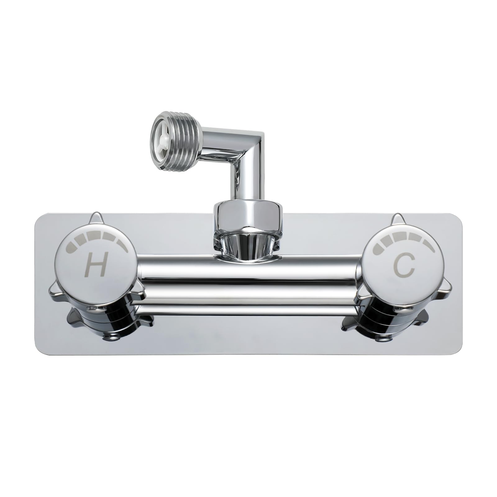 G-Sunny All Metal RV Exterior Shower Faucet,4" RV Shower Faucet Replacement,RV Outdoor Shower Valve, for Exterior Shower Boxes (Chrome)