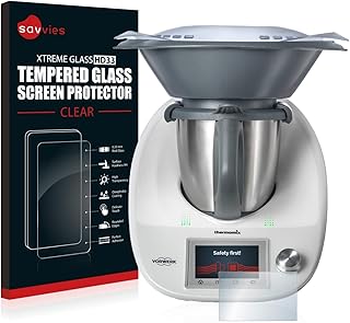 Savvies Protector Pantalla para Vorwerk Thermomix TM5 Cristal Templado - Dureza 9H