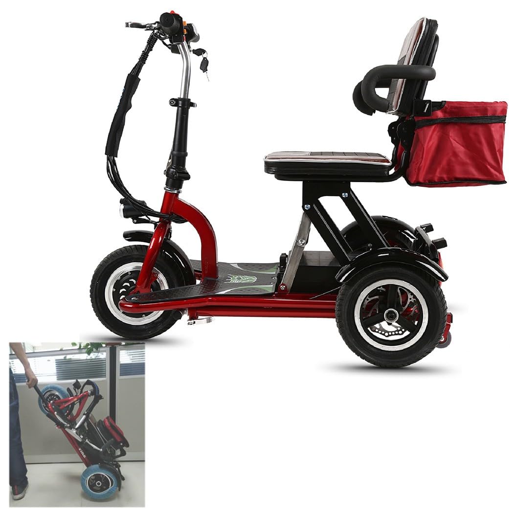 Movilidad Scooter Para Adultos,Patinete Electrico Adultos Tres Ruedas,Mobility Scooter,Andadores Adultos,30/35/40/55Km,Para Personas Mayores Y Adultos red,35km