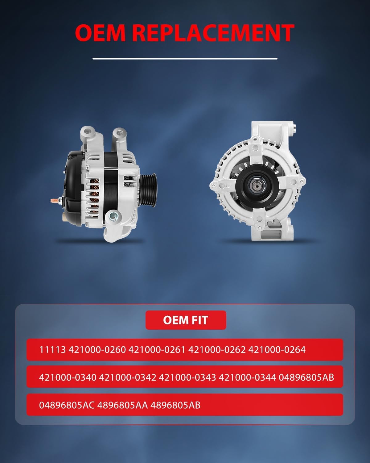 cciyu Alternators 11113 Fit For Chrysler 300 Series For Dodge Charger 2006-2007 2.7L 3.5L 5.7L 6.1L Magnum 2005-2007 2.7L 3.5L 5.7L