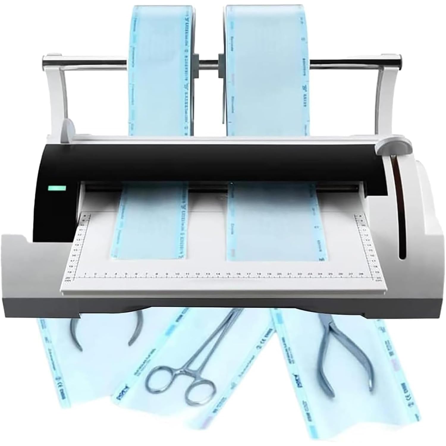 Maszyna do uszczelniania worków dentystycznych medyczna maszyna uszczelniająca automatyczna korekcja temperatury szerokość wcięcia 12 mm 300 mm maksymalna szerokość uszczelnienia dla kliniki