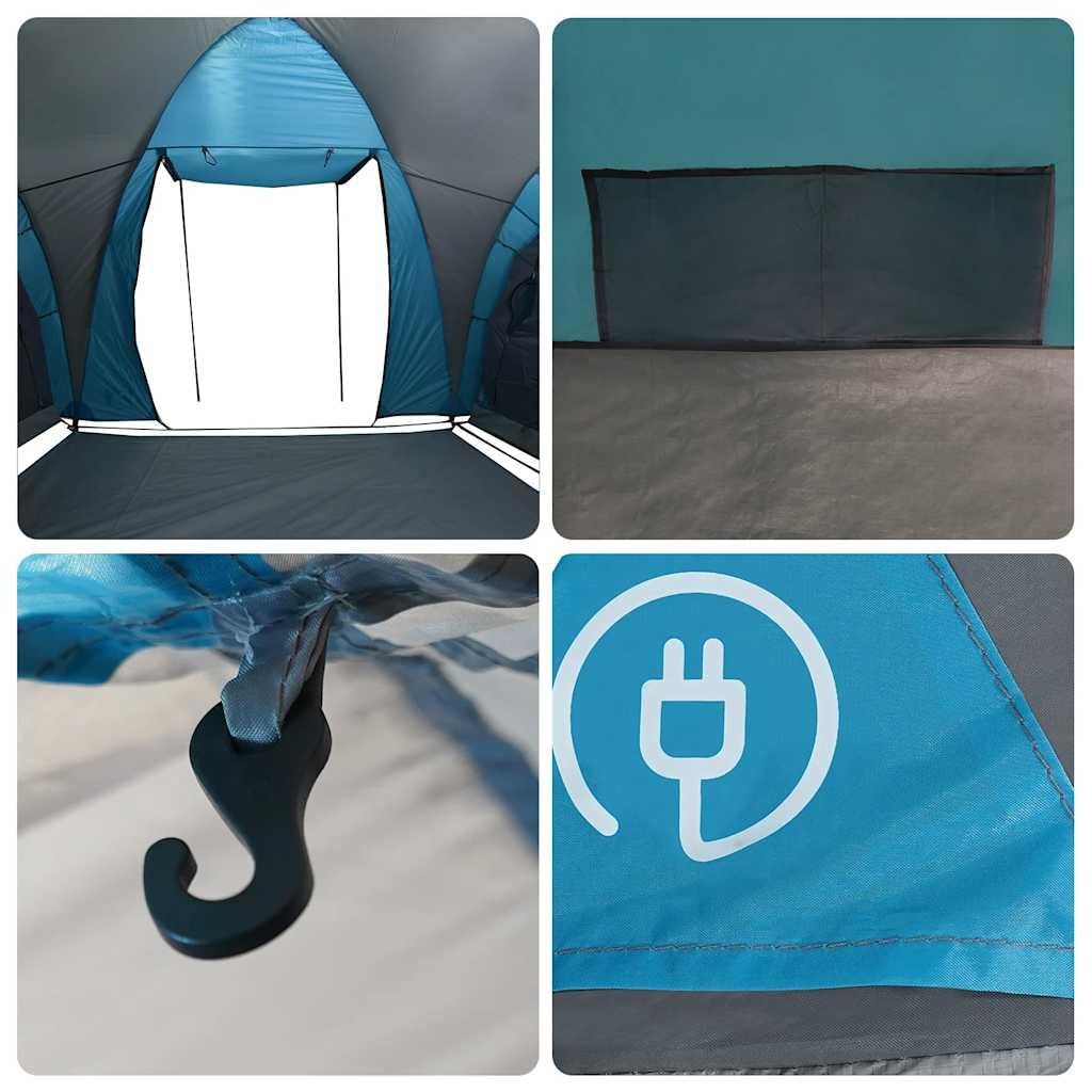Tenda familiare a cupola, verde, tenda da campeggio impermeabile con attacco elettrico, cabine, facile da montare, con borsa per il trasporto, per esterni, escursioni, festival, trekking