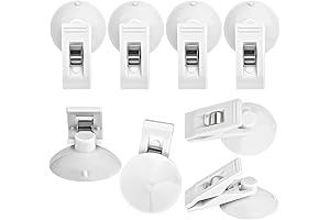 8 Versatile Suction Cup Clips: Perfect for Shower Curtains and Beyond