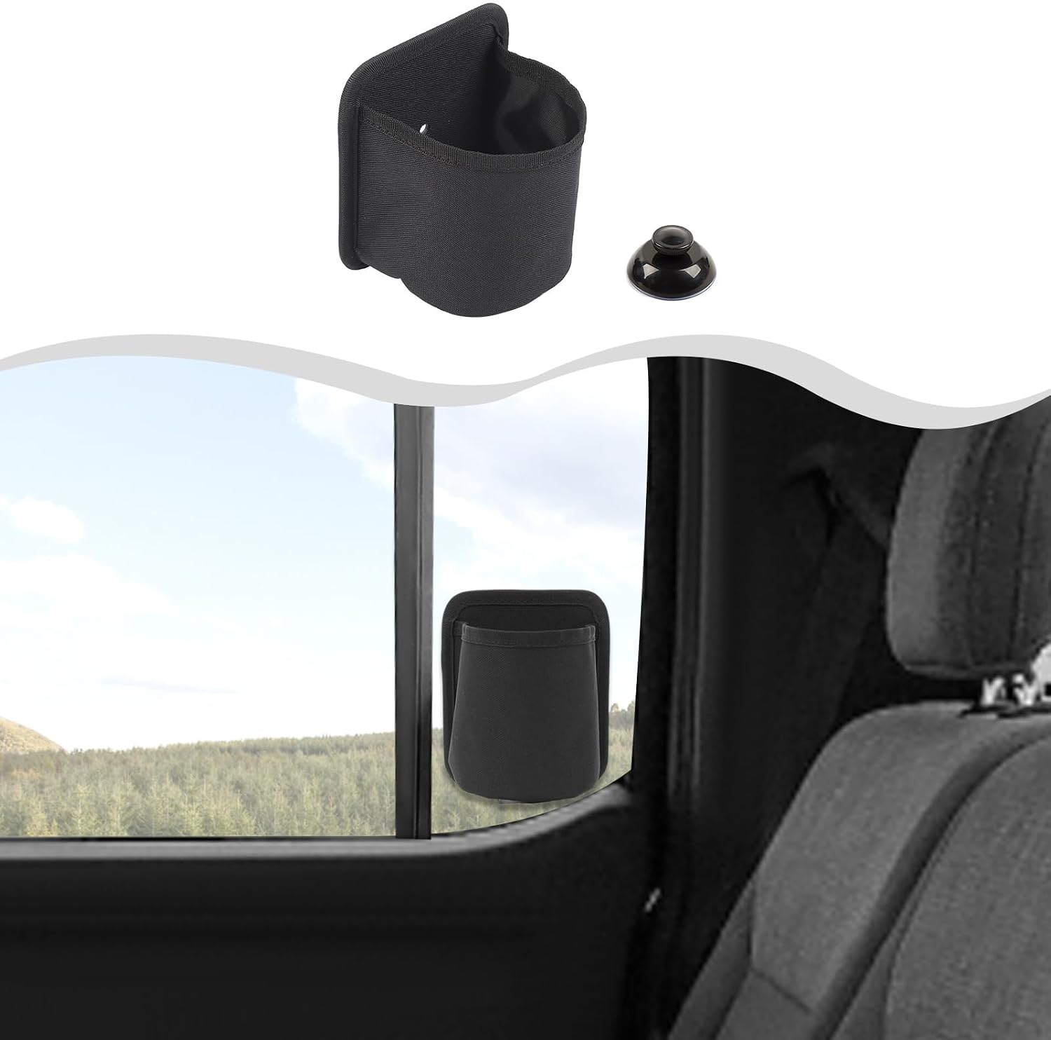 Car Rear Window Storage Bag Compatible with 2021 2022 2023 2024 2025 Ford F150 and all vehicles with fixed glass windows, Oxford Cloth Rear Row Window Storage Organizer
