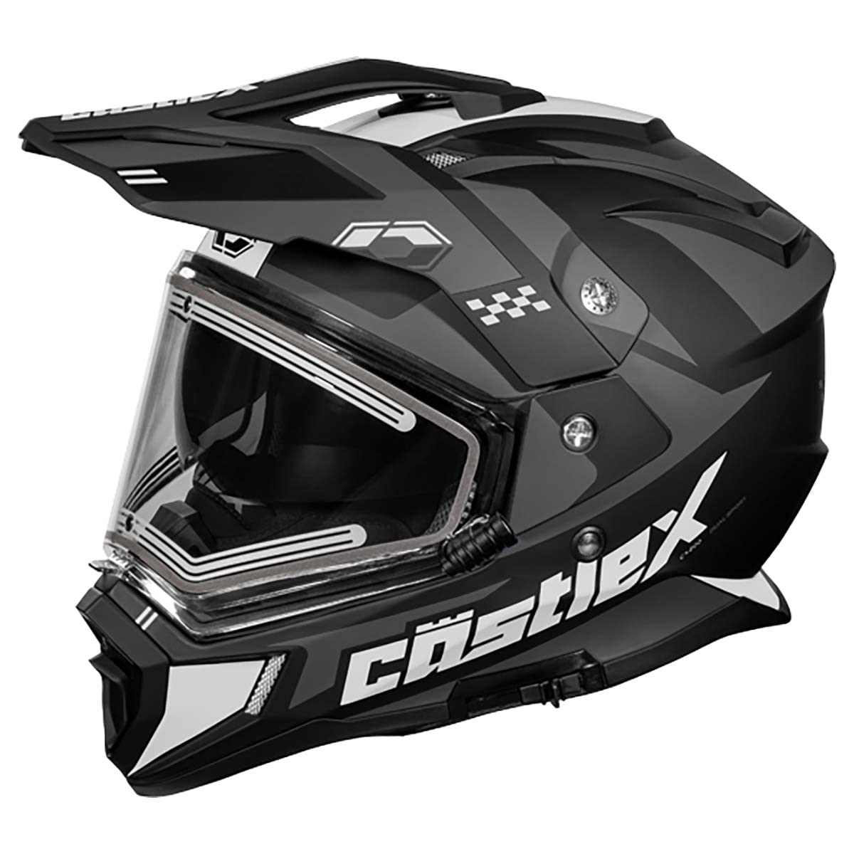 Castle X CX200 Wrath Dual Sport Electric Snow Helmet (Matte Charcoal - Large)