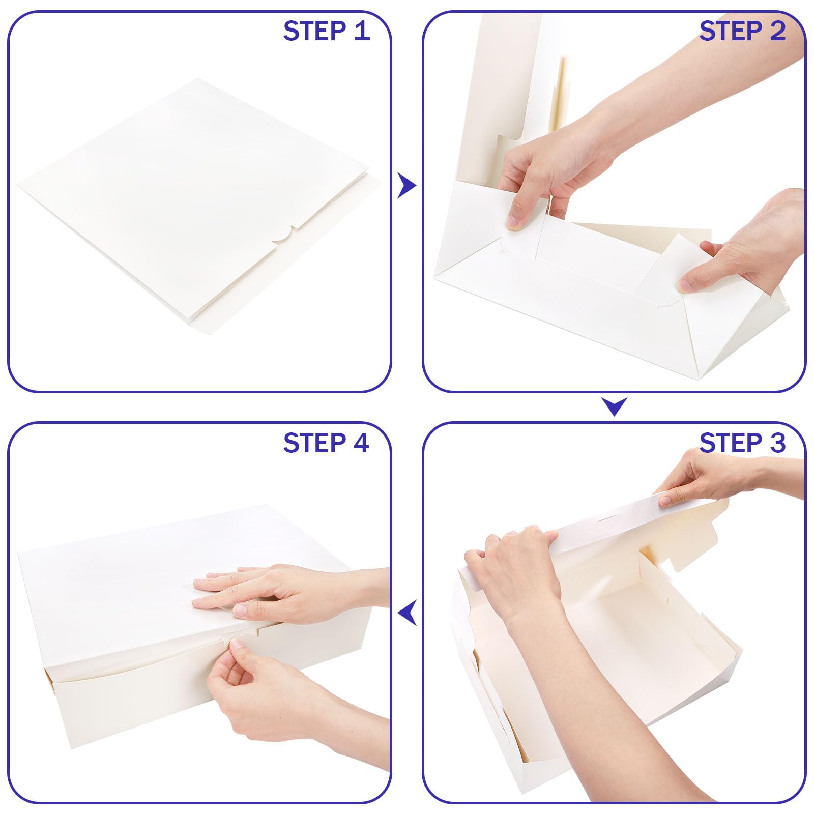 Okllen Confezione da 20 scatole da forno bianche, 35,5 x 25,4 x 8,9 cm, usa e getta, in cartone kraft, per biscotti, cupcake, muffin, ciambelle, macaron, torte