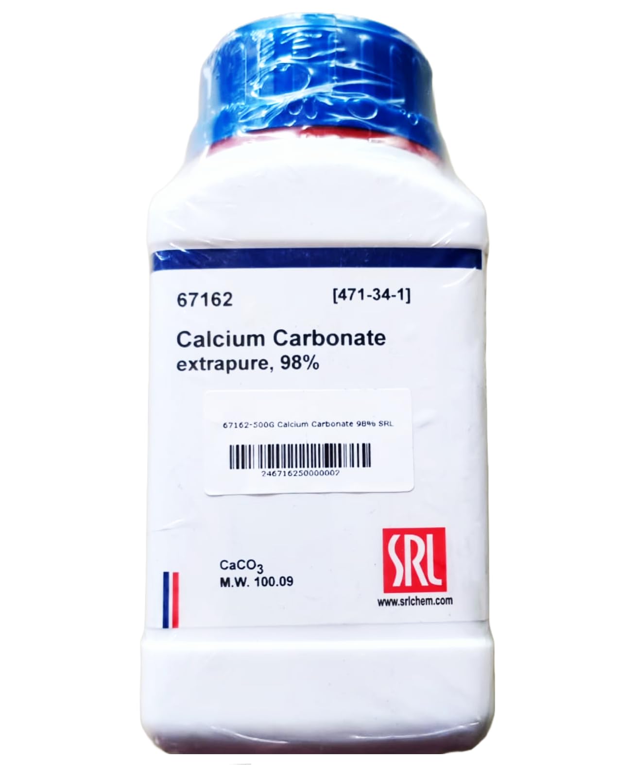SRL Calcium Carbonate extrapure, 98%, 500Gm Powder, CAS : 471-34-1, Molecular Formula : CaCO3, Molecular Weight : 100.09, Storage: Room Temperature, Shelf Life: 60 Months for laboratory use (B0CT3WW1VZ) Amazon Price History, Amazon Price Tracker