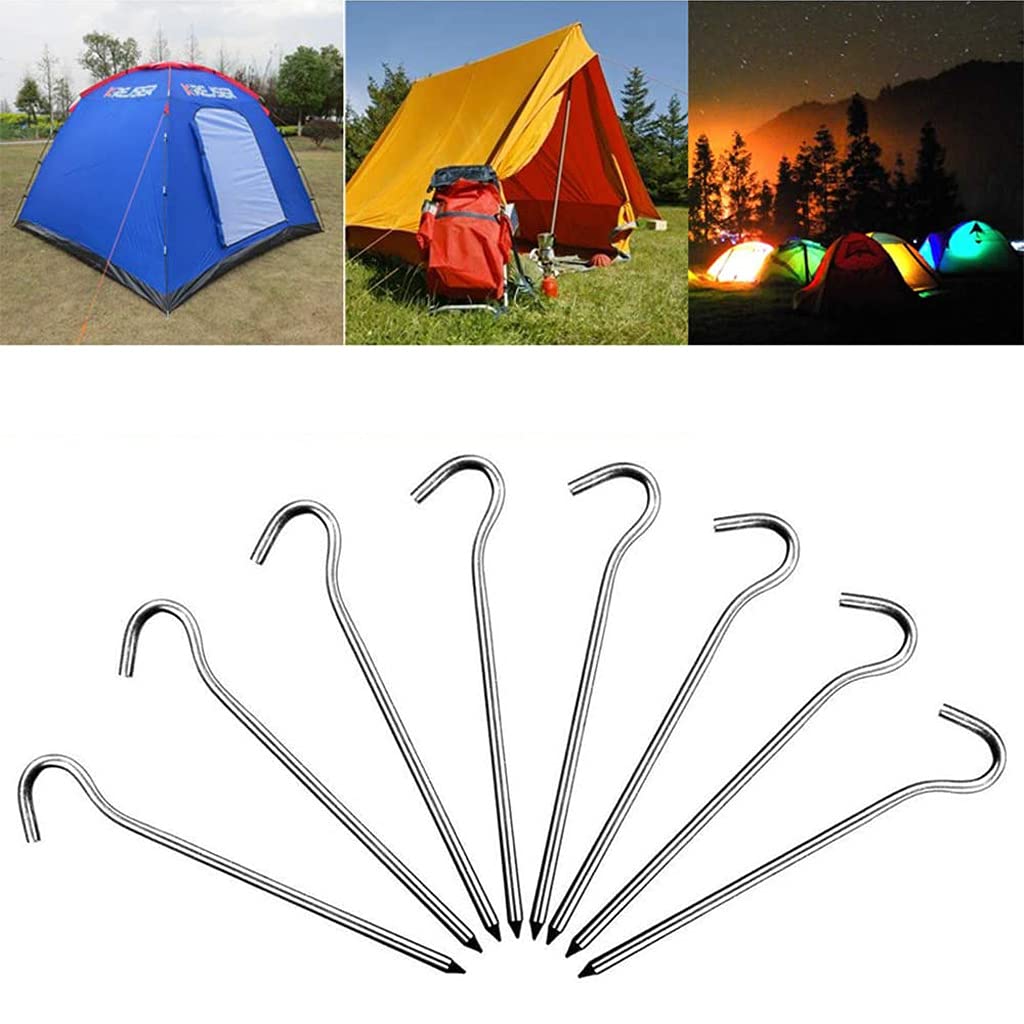 Picchetti per Tenda da 10 Pezzi, picchetti per Tenda in Metallo da 7 Pollici, picchetti per Tenda Leggeri e Resistenti in Lega di Alluminio per Giardinaggio all'aperto ed Escursionismo