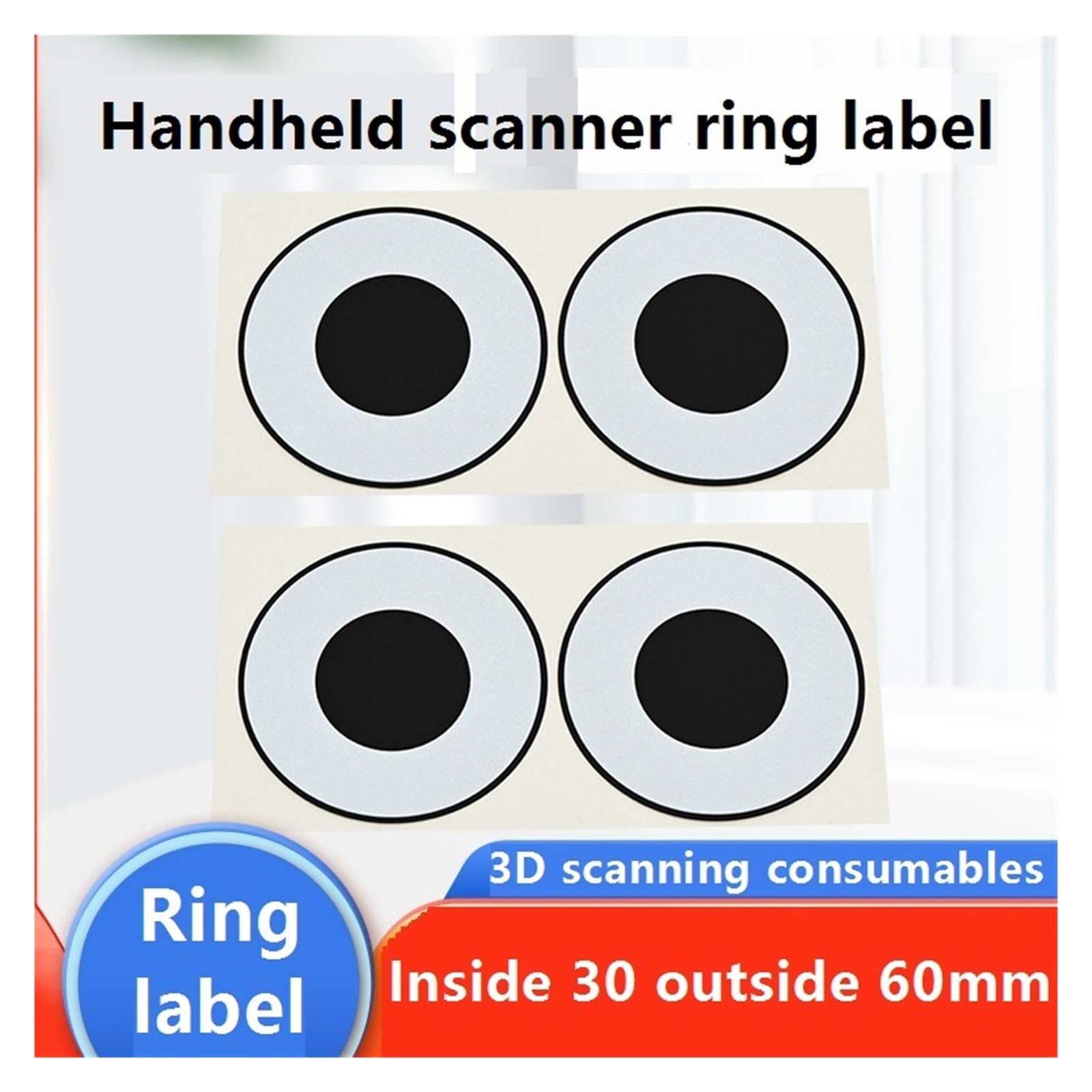 Escáner Láser Portátil Con Anillo De Marca Interior De 30 Mm Y Exterior De 60 Mm, Punto De Marca De Escaneo 3D - 100 Piezas Ampliamente Aplicable