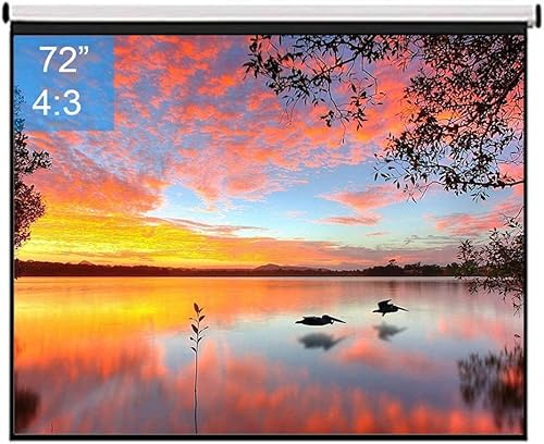 72 pulgadas 43 montado en la pared blanco mate proyección pantalla desplegable lona LED proyector pantalla para cine en casa oficina