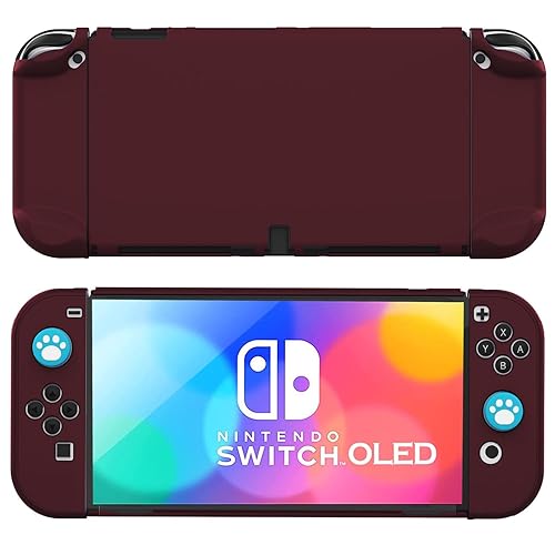 GUTIAL Dockable Case for Nintendo Switch OLED Model 2021 - Cute Protective Cover Case for Nintendo Switch OLED 7 Inch and Joy-Con Controller with